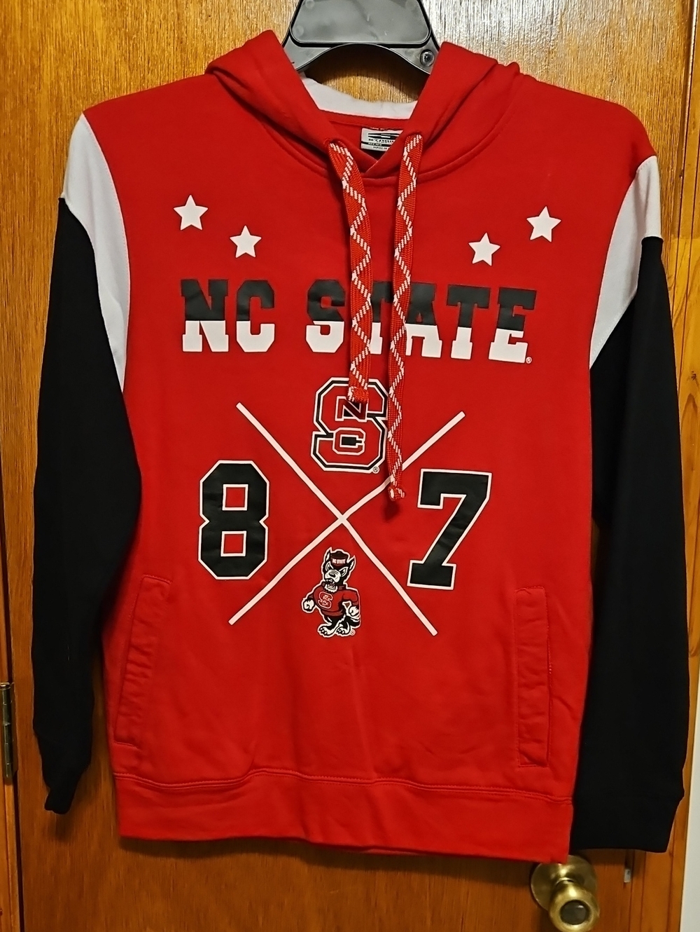 Stadium Athletics Red Black White NC STATE Graphic Pullover Hoodie